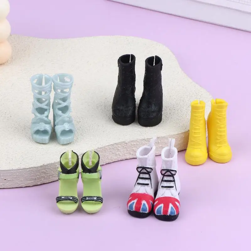 Mini Doll Shoes High Heels Boots Sandals Fashion 1/6 Dolls Dress Up Accessories For Female Dolls Decorations Pretend Play Toys