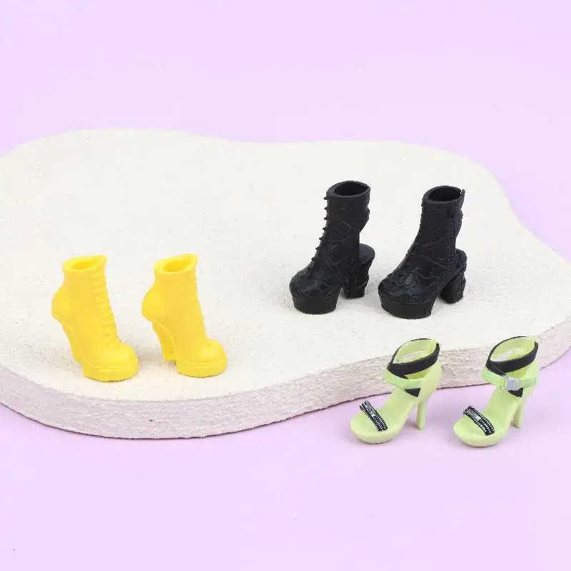 Mini Doll Shoes High Heels Boots Sandals Fashion 1/6 Dolls Dress Up Accessories For Female Dolls Decorations Pretend Play Toys