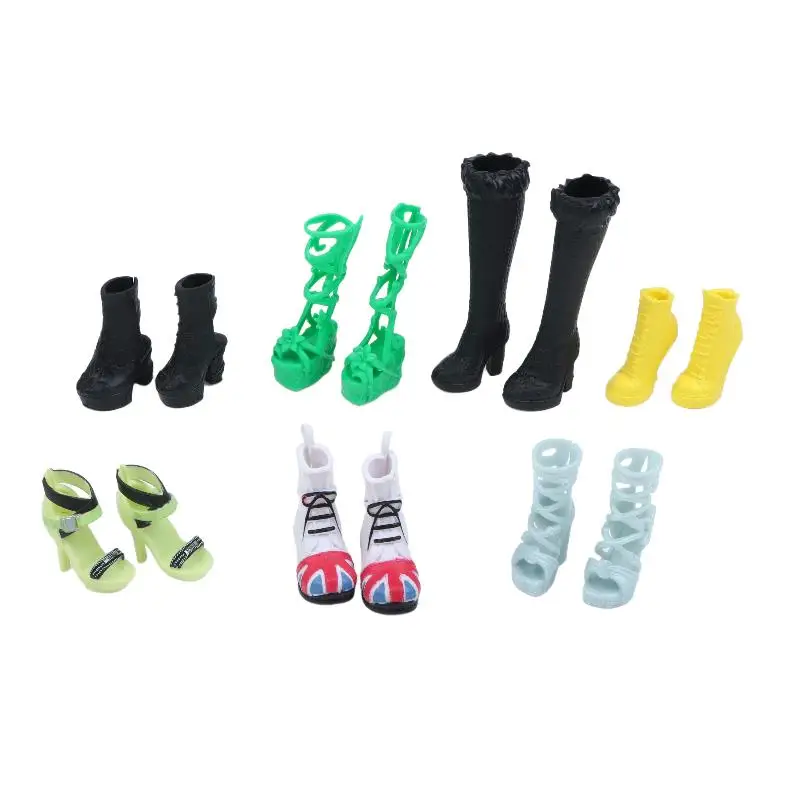 Mini Doll Shoes High Heels Boots Sandals Fashion 1/6 Dolls Dress Up Accessories For Female Dolls Decorations Pretend Play Toys