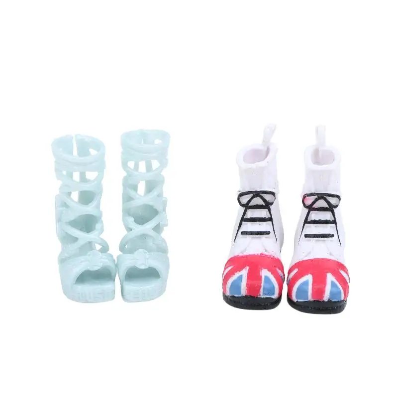 Mini Doll Shoes High Heels Boots Sandals Fashion 1/6 Dolls Dress Up Accessories For Female Dolls Decorations Pretend Play Toys