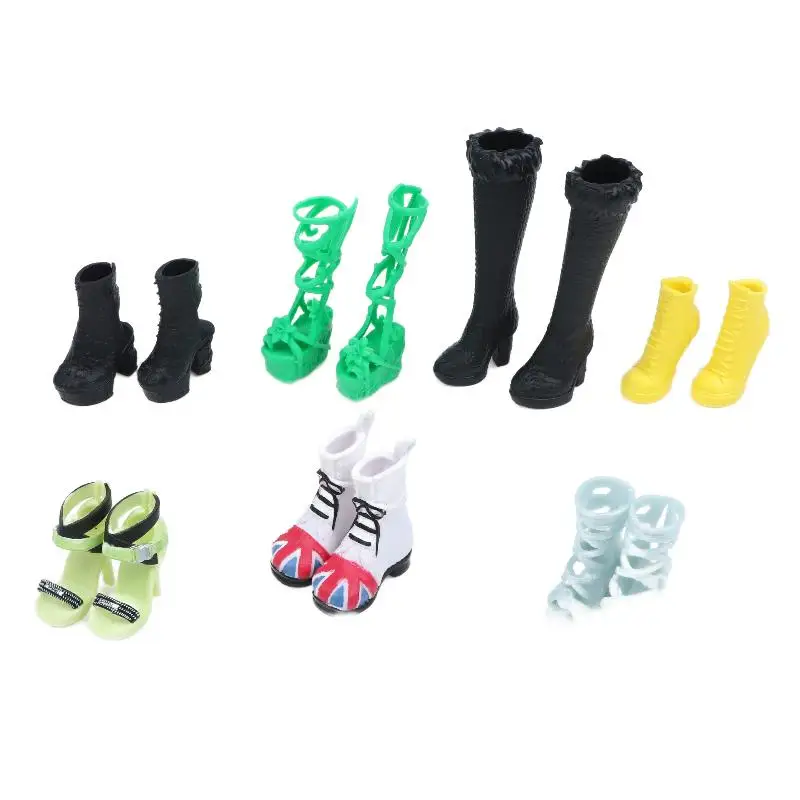 Mini Doll Shoes High Heels Boots Sandals Fashion 1/6 Dolls Dress Up Accessories For Female Dolls Decorations Pretend Play Toys