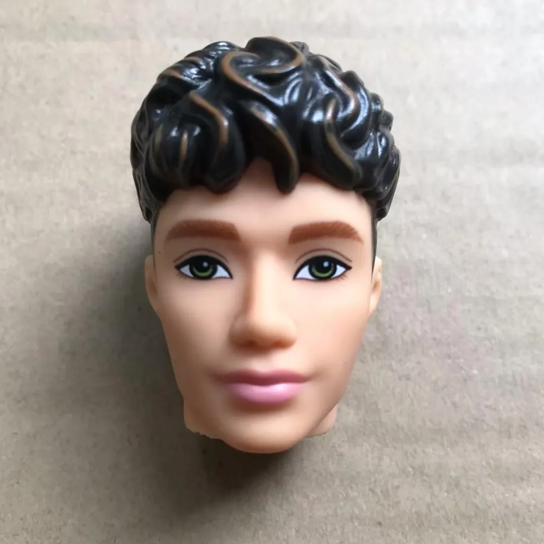 1/6 Scale Male Doll Head with Super White Beige Brown Skin for DIY Makeup Practice Collectible Figure Accessory Part