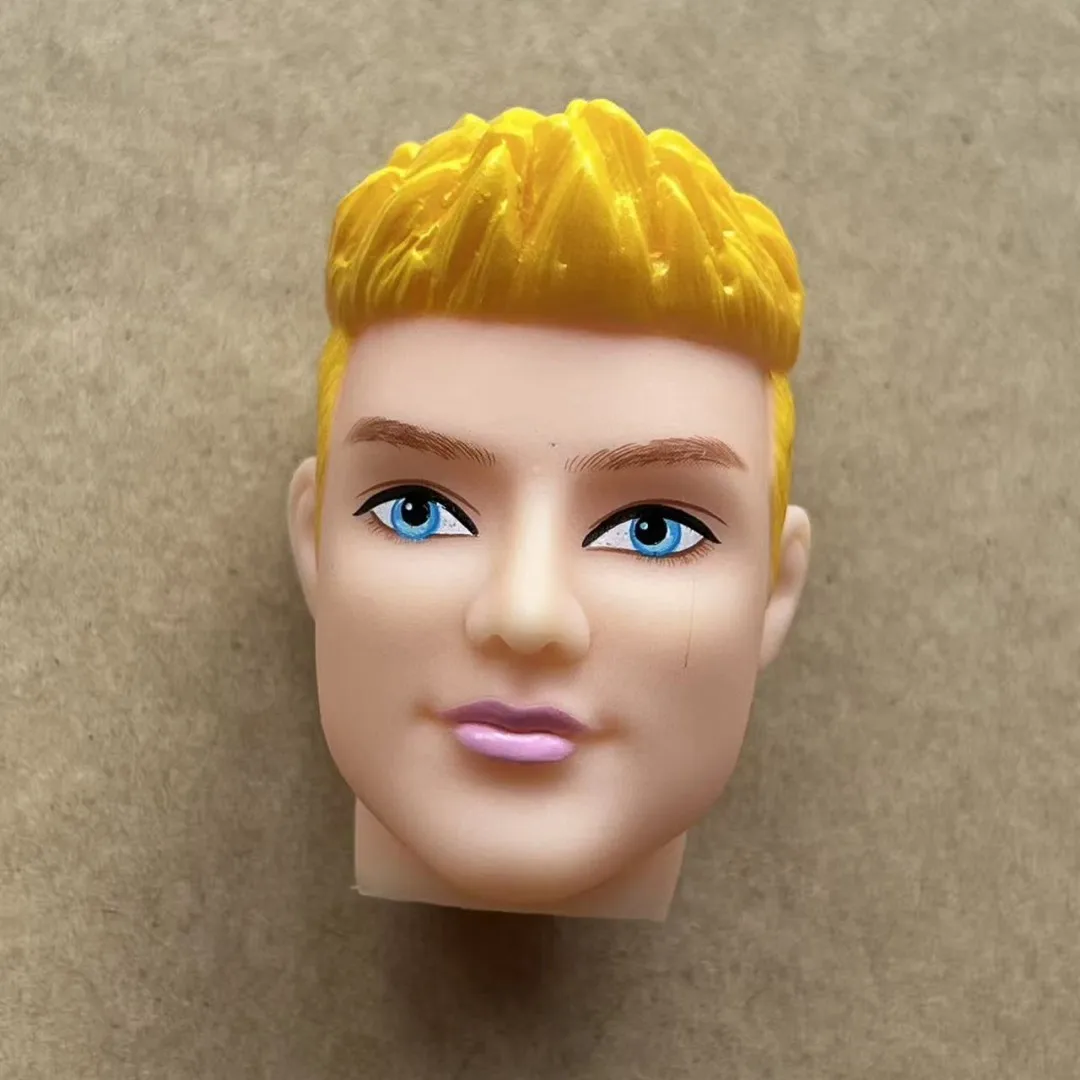 1/6 Scale Male Doll Head with Super White Beige Brown Skin for DIY Makeup Practice Collectible Figure Accessory Part