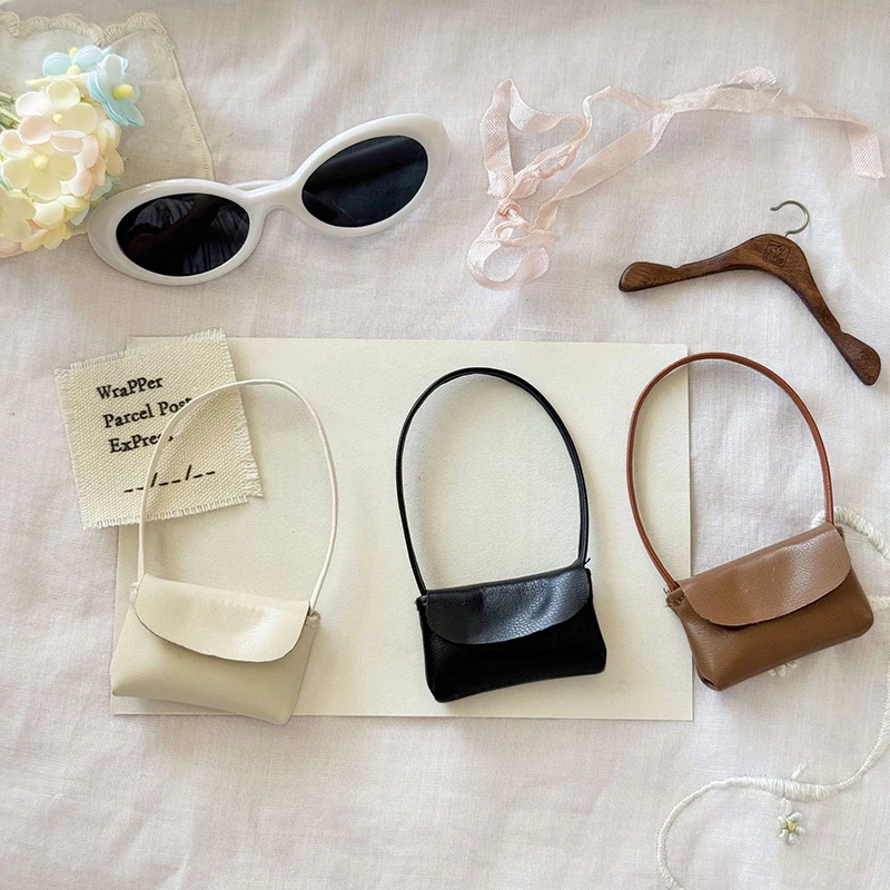 New 15-17cm Doll Handbag Lady Leather Bag PU Leather Purse Accessories Dollhouse Decoration Pretend Play Toy