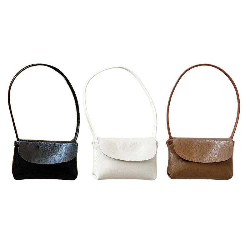 New 15-17cm Doll Handbag Lady Leather Bag PU Leather Purse Accessories Dollhouse Decoration Pretend Play Toy