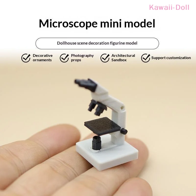 [DO]Mini Dollhouse Microscope Model With Realistic Design Perfect For Decor Sand Table Building Photo Props[DO]