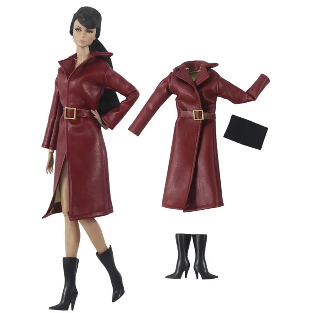2023 Multistyles Dolls Dress Casual Wear Fashion PU Leather Jacket Girl Clothes for 1/6 BJD Dolls/30cm Dolls