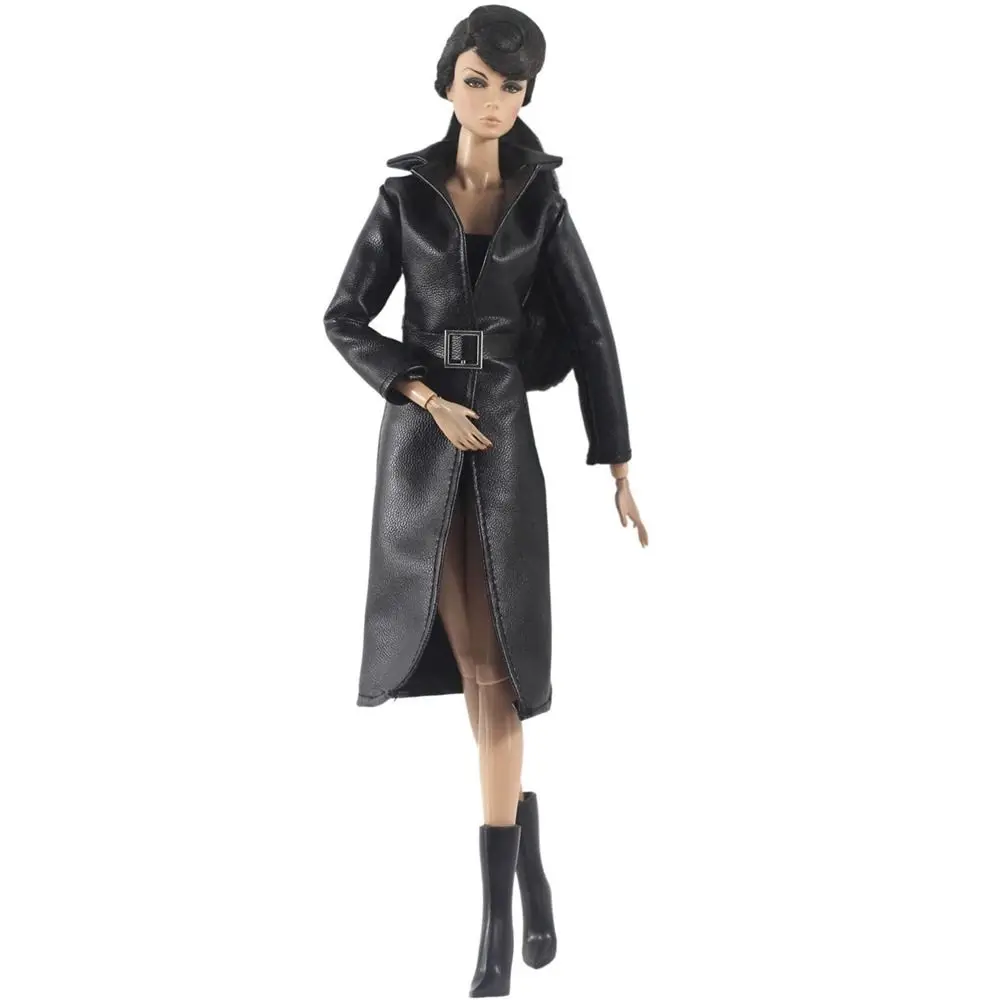 2023 Multistyles Dolls Dress Casual Wear Fashion PU Leather Jacket Girl Clothes for 1/6 BJD Dolls/30cm Dolls