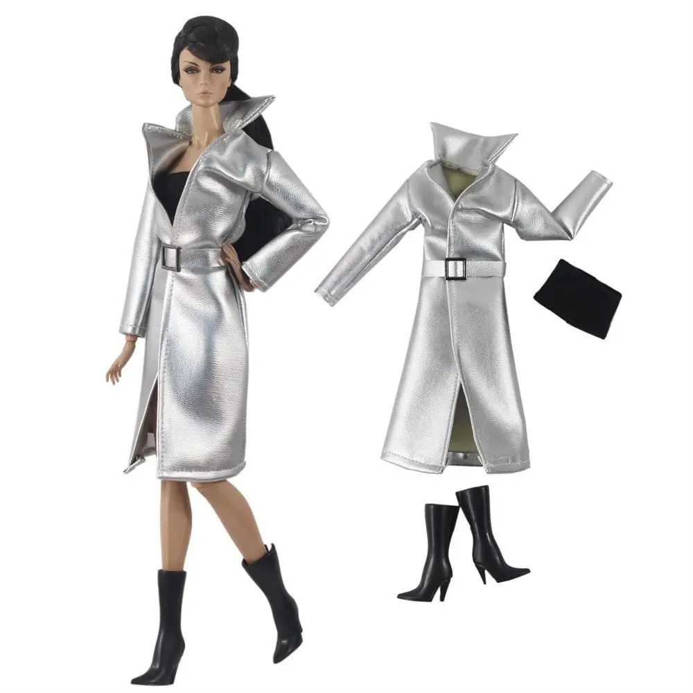 2023 Multistyles Dolls Dress Casual Wear Fashion PU Leather Jacket Girl Clothes for 1/6 BJD Dolls/30cm Dolls