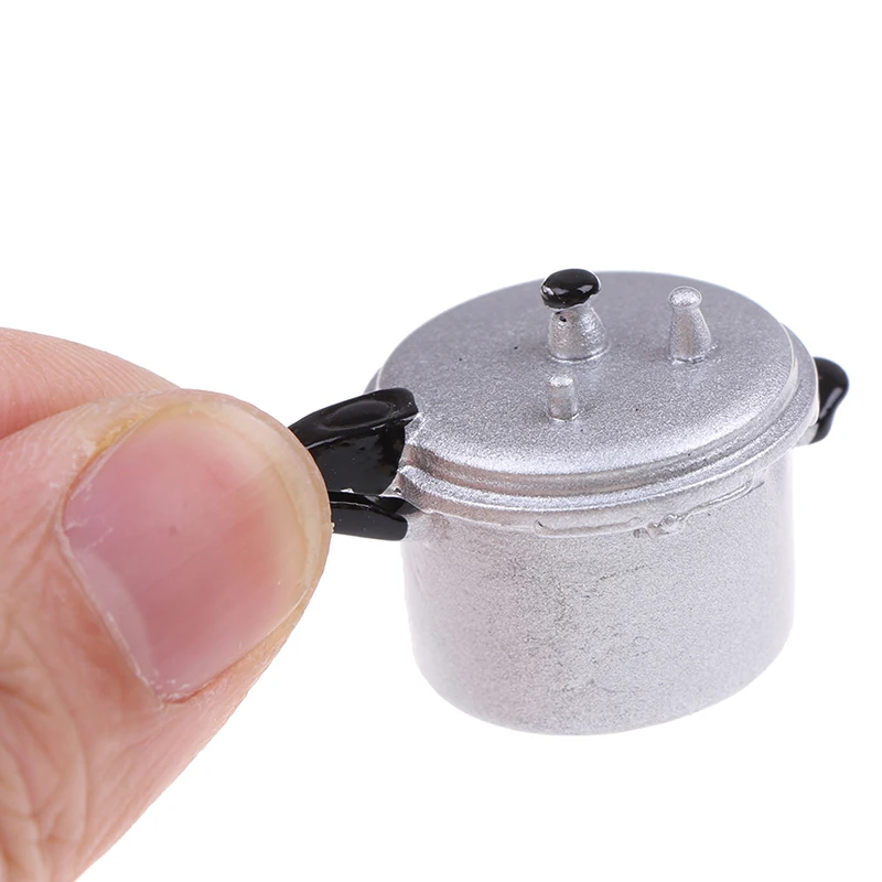 New【1:12 Scale Dollhouse Miniature Cooking Utensil Pressure Cooker Kitchen Tools】