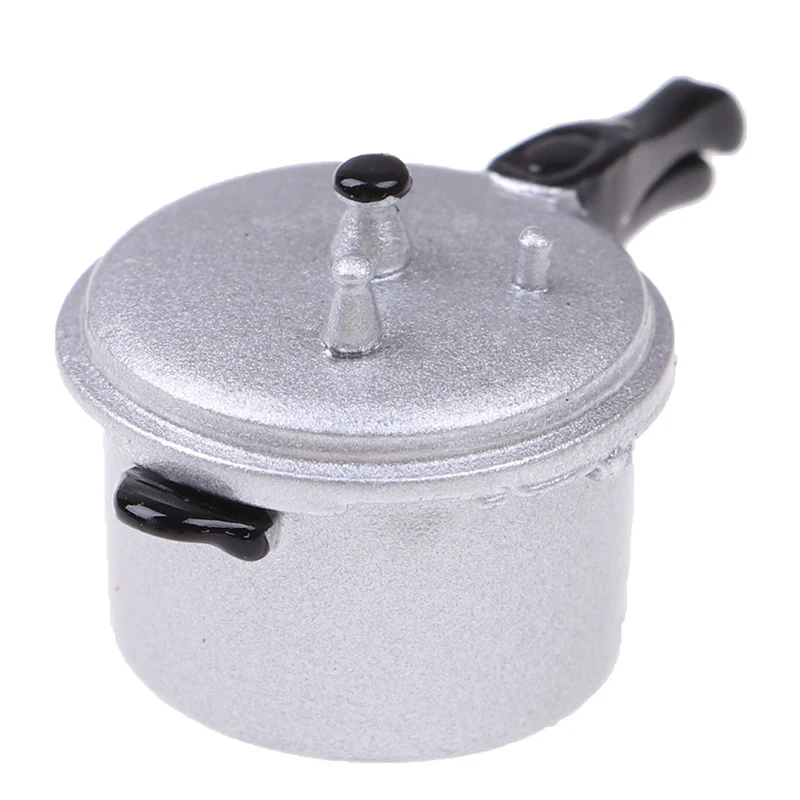 New【1:12 Scale Dollhouse Miniature Cooking Utensil Pressure Cooker Kitchen Tools】