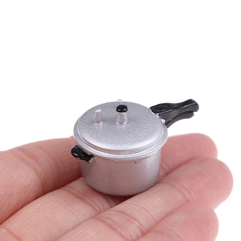 New【1:12 Scale Dollhouse Miniature Cooking Utensil Pressure Cooker Kitchen Tools】