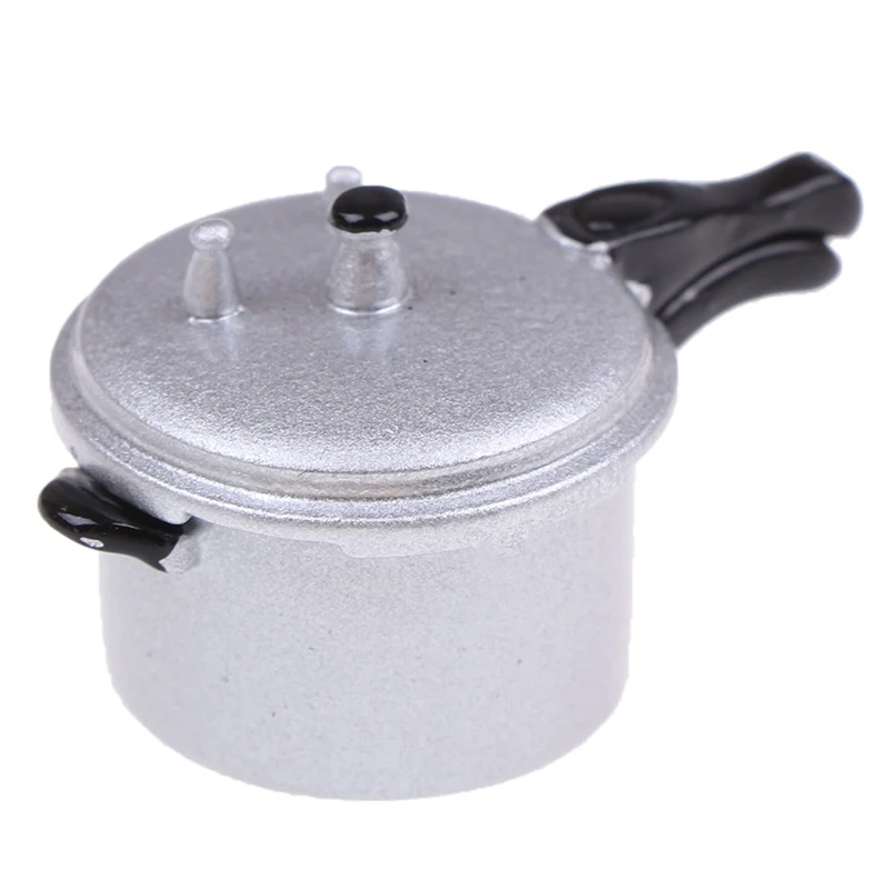 New【1:12 Scale Dollhouse Miniature Cooking Utensil Pressure Cooker Kitchen Tools】