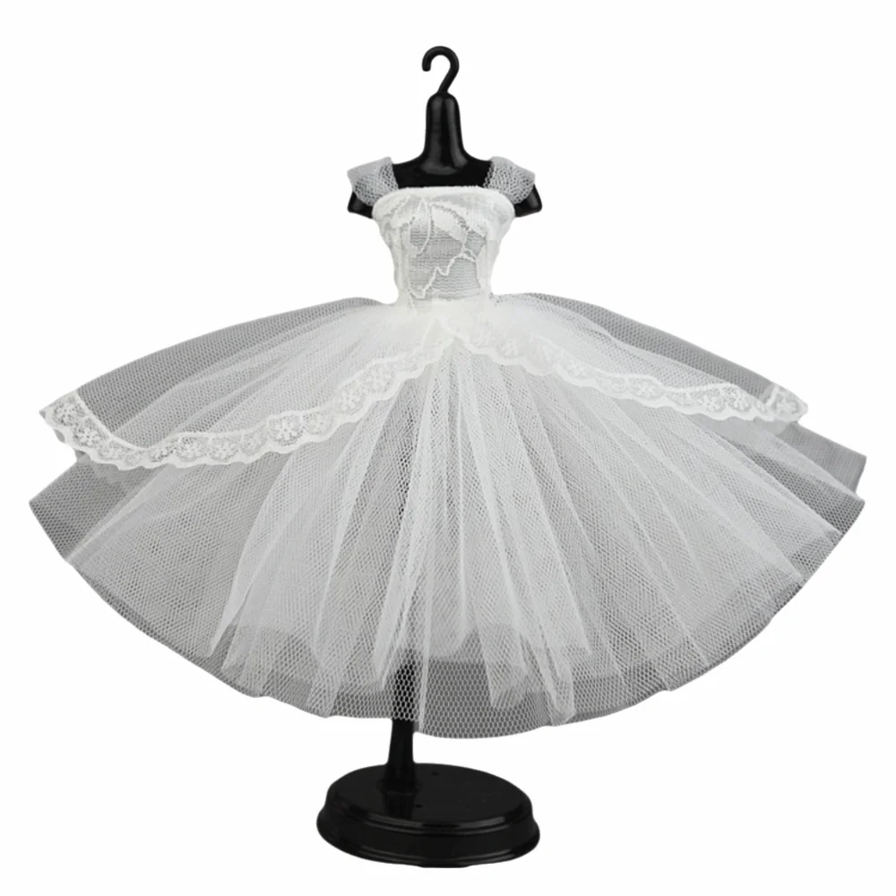 Cute Black Dotted Black Princess Dress Mini Lace Tutu Doll Dress Multilayer Dolls Party Dress Dolls