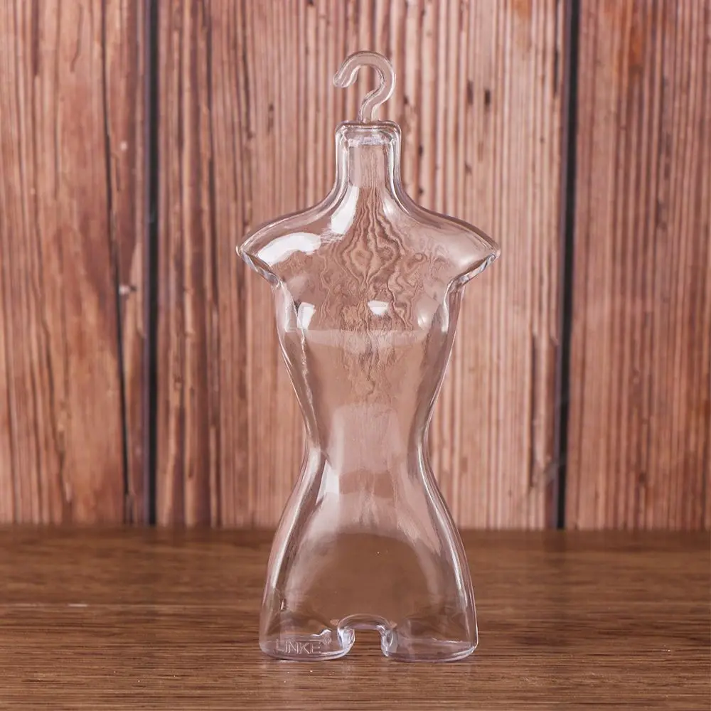 Plastic Transparent Gown Diy Cloth Display Mannequin Model Hanger Dress Clothes Holders Stand Rack Holder