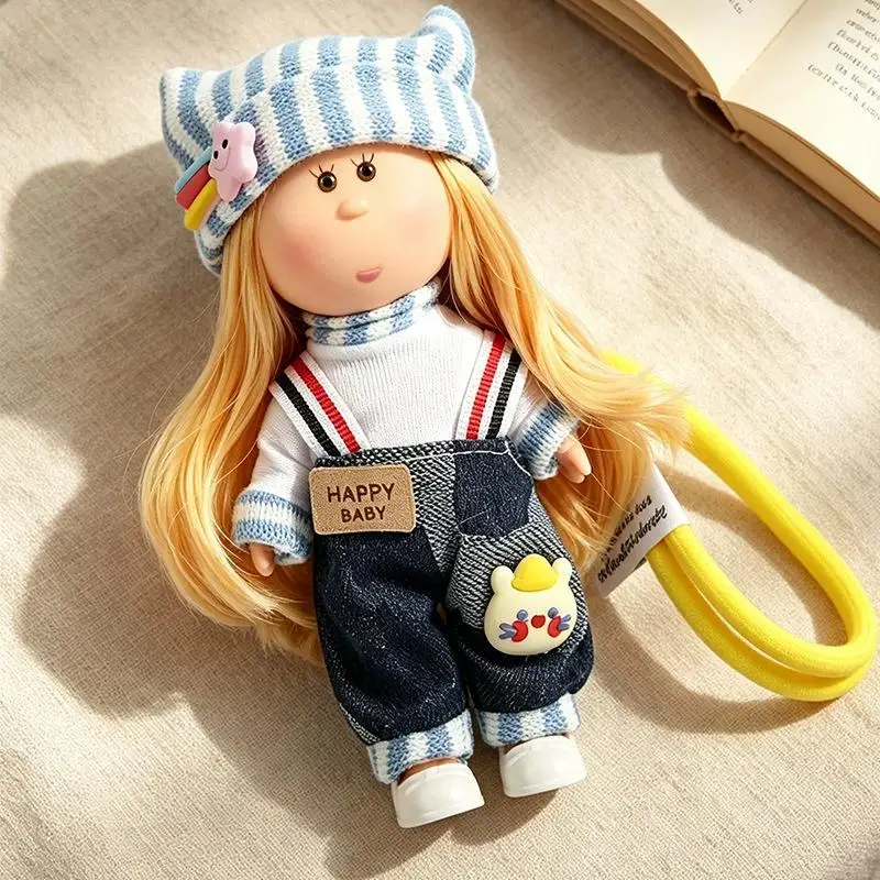 14cm Mia Potato Doll Keychain Curly Hair Cute Dress Up Pendant Fashion Backpack Decor Key Accessories Girl Daily Decoration 2026