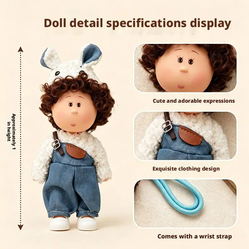 14cm Mia Potato Doll Keychain Curly Hair Cute Dress Up Pendant Fashion Backpack Decor Key Accessories Girl Daily Decoration 2026