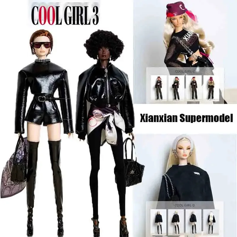 Trendy Street Sport Style 1/6 Doll Clothes Accessories Xianxian Supermodel Cool Girl3 Modern Girl Clothes For 30cm Babi Dress Up