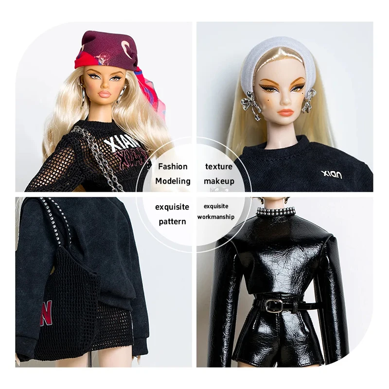 Trendy Street Sport Style 1/6 Doll Clothes Accessories Xianxian Supermodel Cool Girl3 Modern Girl Clothes For 30cm Babi Dress Up