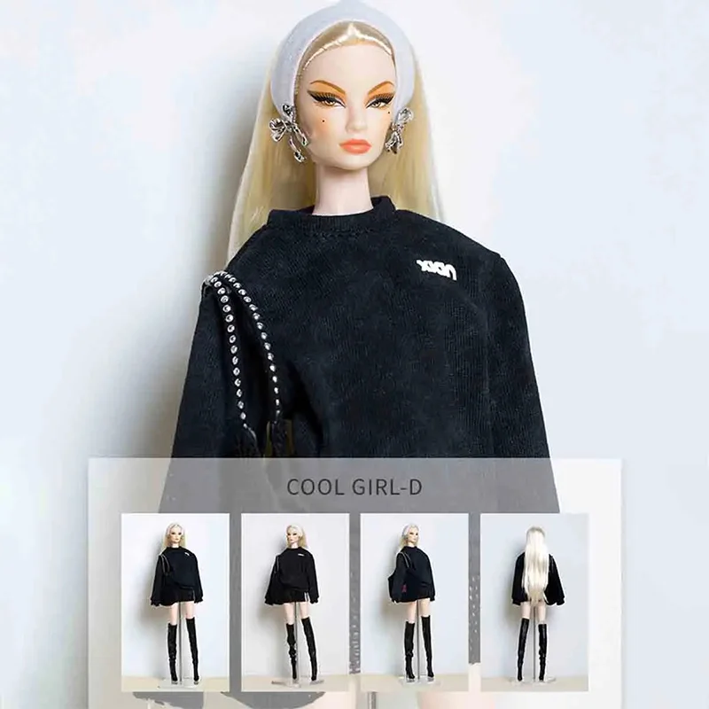 Trendy Street Sport Style 1/6 Doll Clothes Accessories Xianxian Supermodel Cool Girl3 Modern Girl Clothes For 30cm Babi Dress Up
