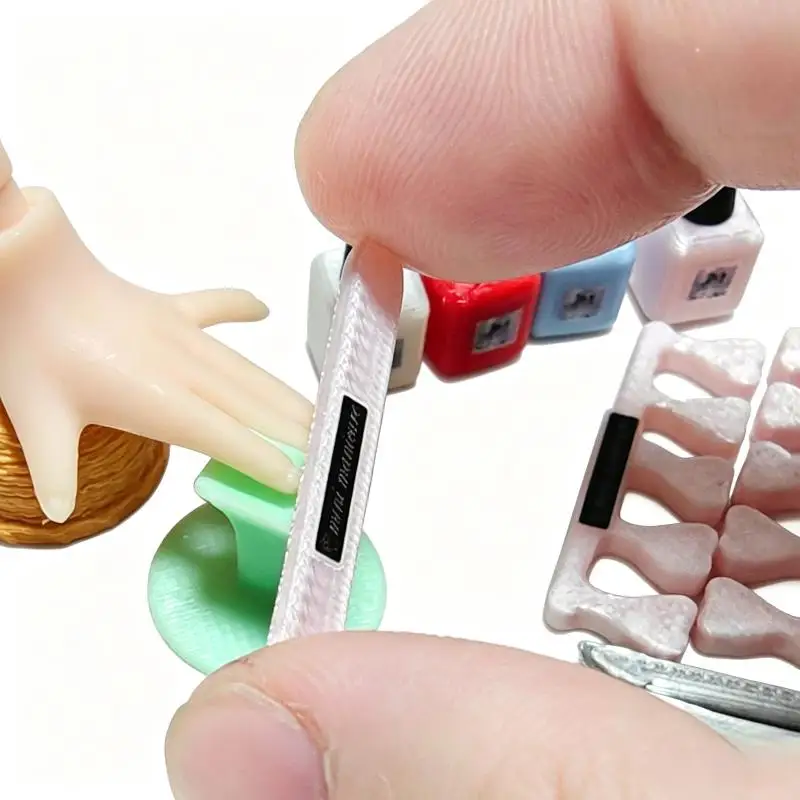 【M】Mini Dollhouse Manicure Tool Set Accessories Perfect For Pretend Play Doll House Decoration Collection
