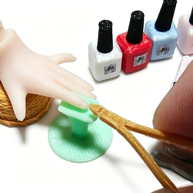【M】Mini Dollhouse Manicure Tool Set Accessories Perfect For Pretend Play Doll House Decoration Collection