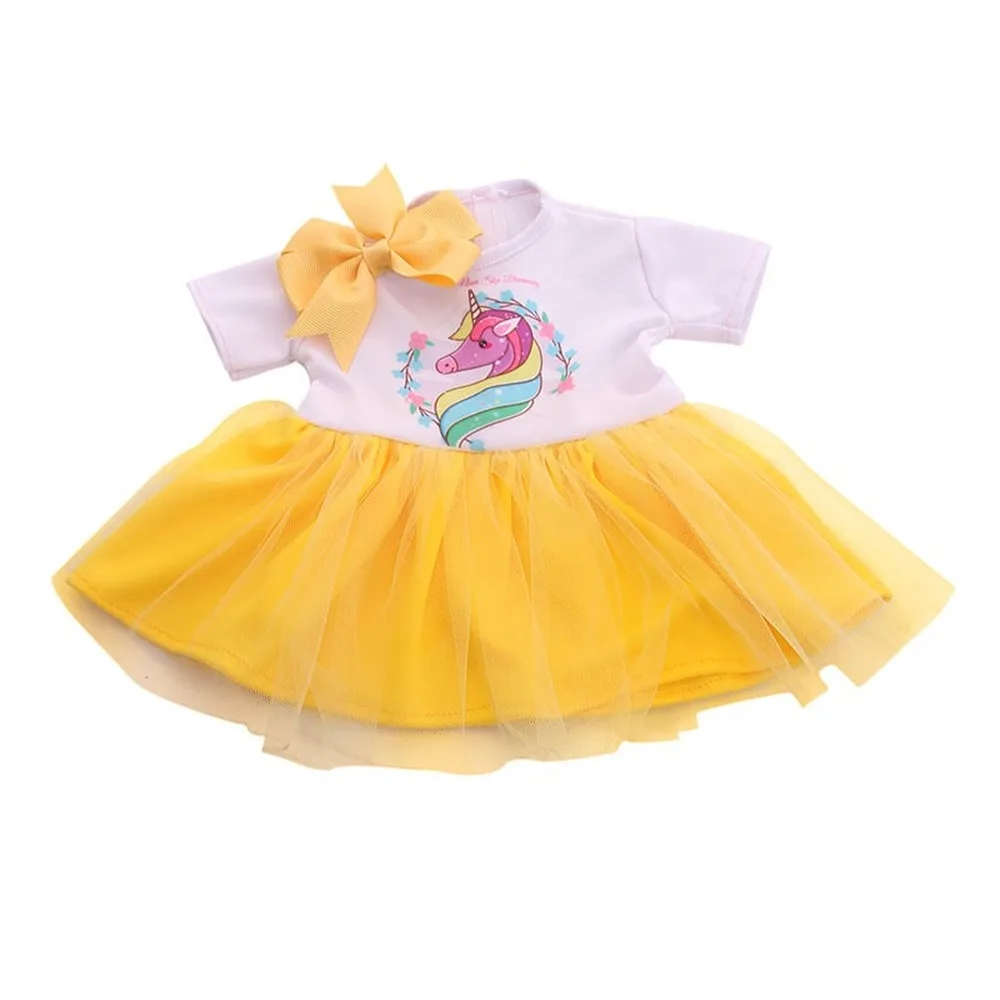 Doll Clothes Unicorn Kitty Dress Fit 18 Inch American&43 CM Reborn New Born Baby Doll OG Girl Doll Russia Doll DIY Gift's Toy
