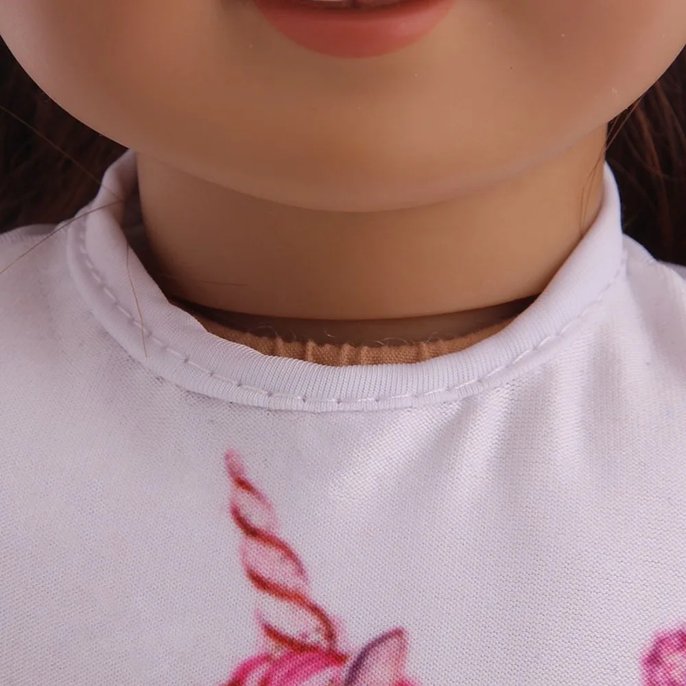 Doll Clothes Unicorn Kitty Dress Fit 18 Inch American&43 CM Reborn New Born Baby Doll OG Girl Doll Russia Doll DIY Gift's Toy