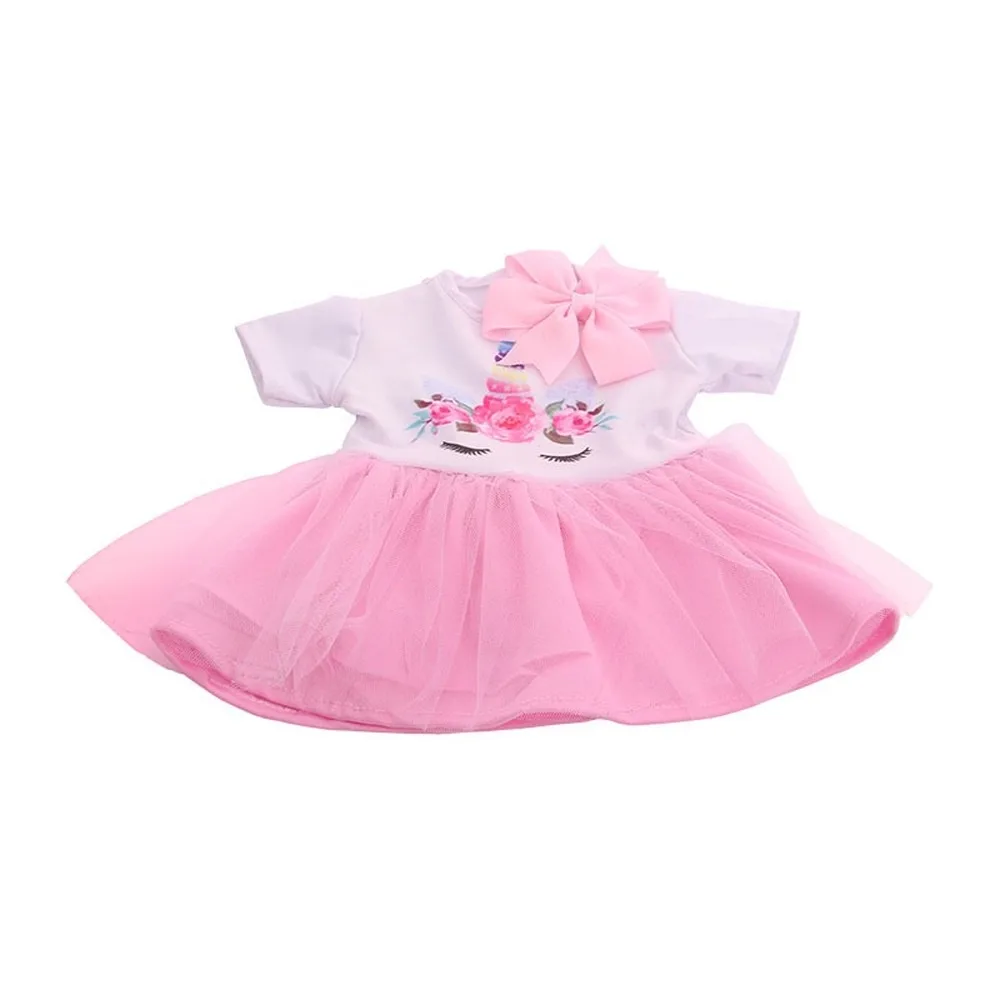 Doll Clothes Unicorn Kitty Dress Fit 18 Inch American&43 CM Reborn New Born Baby Doll OG Girl Doll Russia Doll DIY Gift's Toy