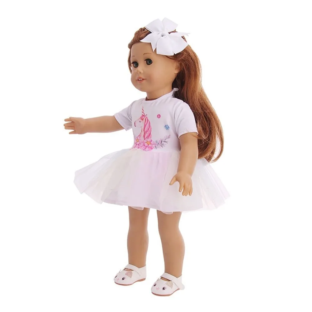 Doll Clothes Unicorn Kitty Dress Fit 18 Inch American&43 CM Reborn New Born Baby Doll OG Girl Doll Russia Doll DIY Gift's Toy