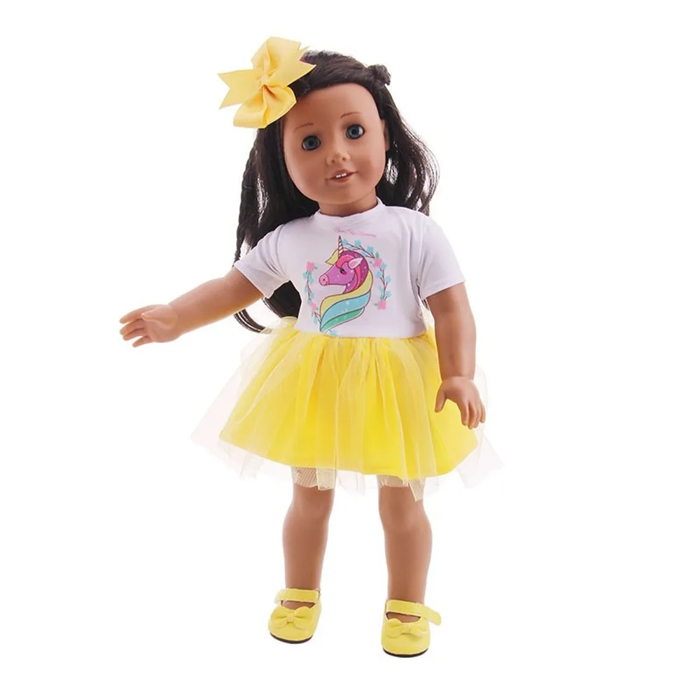 Doll Clothes Unicorn Kitty Dress Fit 18 Inch American&43 CM Reborn New Born Baby Doll OG Girl Doll Russia Doll DIY Gift's Toy