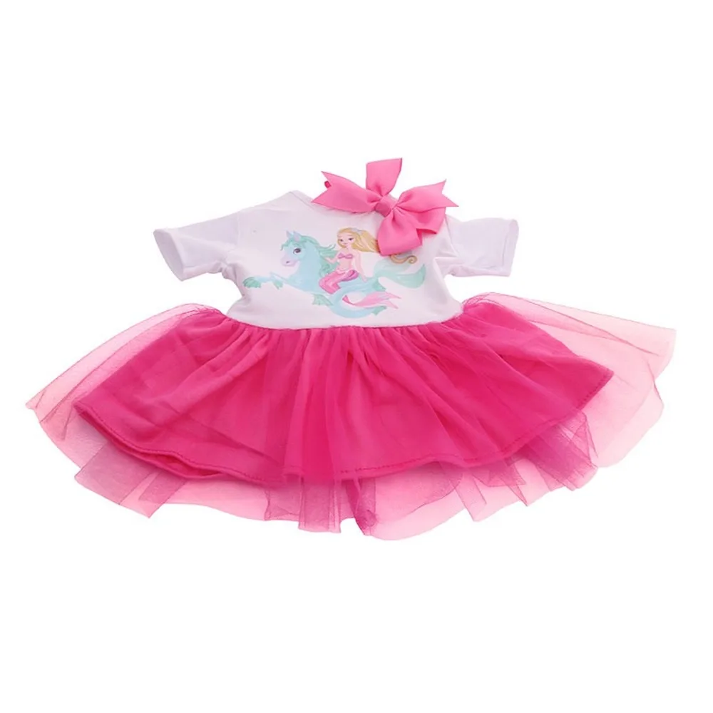 Doll Clothes Unicorn Kitty Dress Fit 18 Inch American&43 CM Reborn New Born Baby Doll OG Girl Doll Russia Doll DIY Gift's Toy