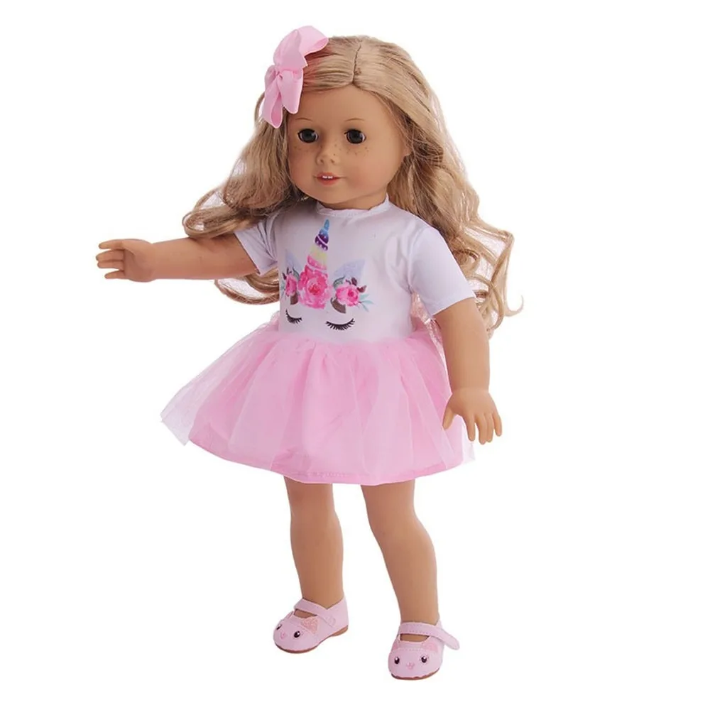 Doll Clothes Unicorn Kitty Dress Fit 18 Inch American&43 CM Reborn New Born Baby Doll OG Girl Doll Russia Doll DIY Gift's Toy