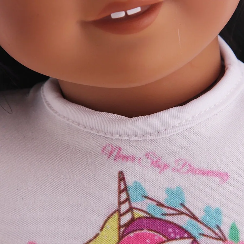 Doll Clothes Unicorn Kitty Dress Fit 18 Inch American&43 CM Reborn New Born Baby Doll OG Girl Doll Russia Doll DIY Gift's Toy
