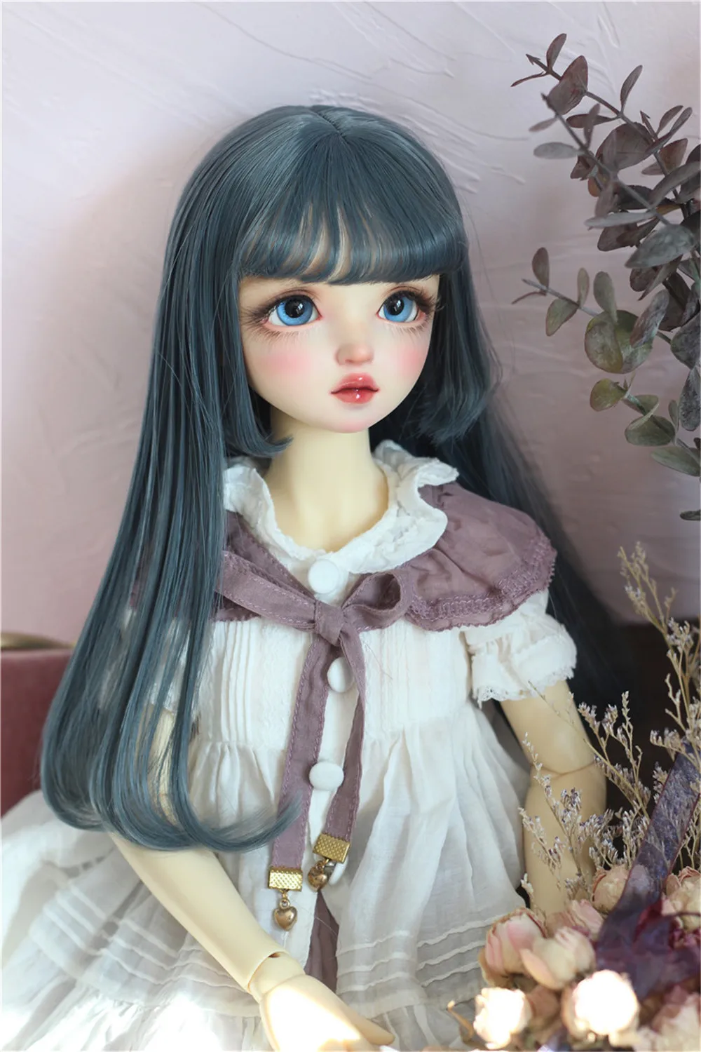 Long Straight Hair Wig Elegant Girls BJD/SD Wig 1/3 1/4 1/6 Green GoldenDoll Accessories In Stock