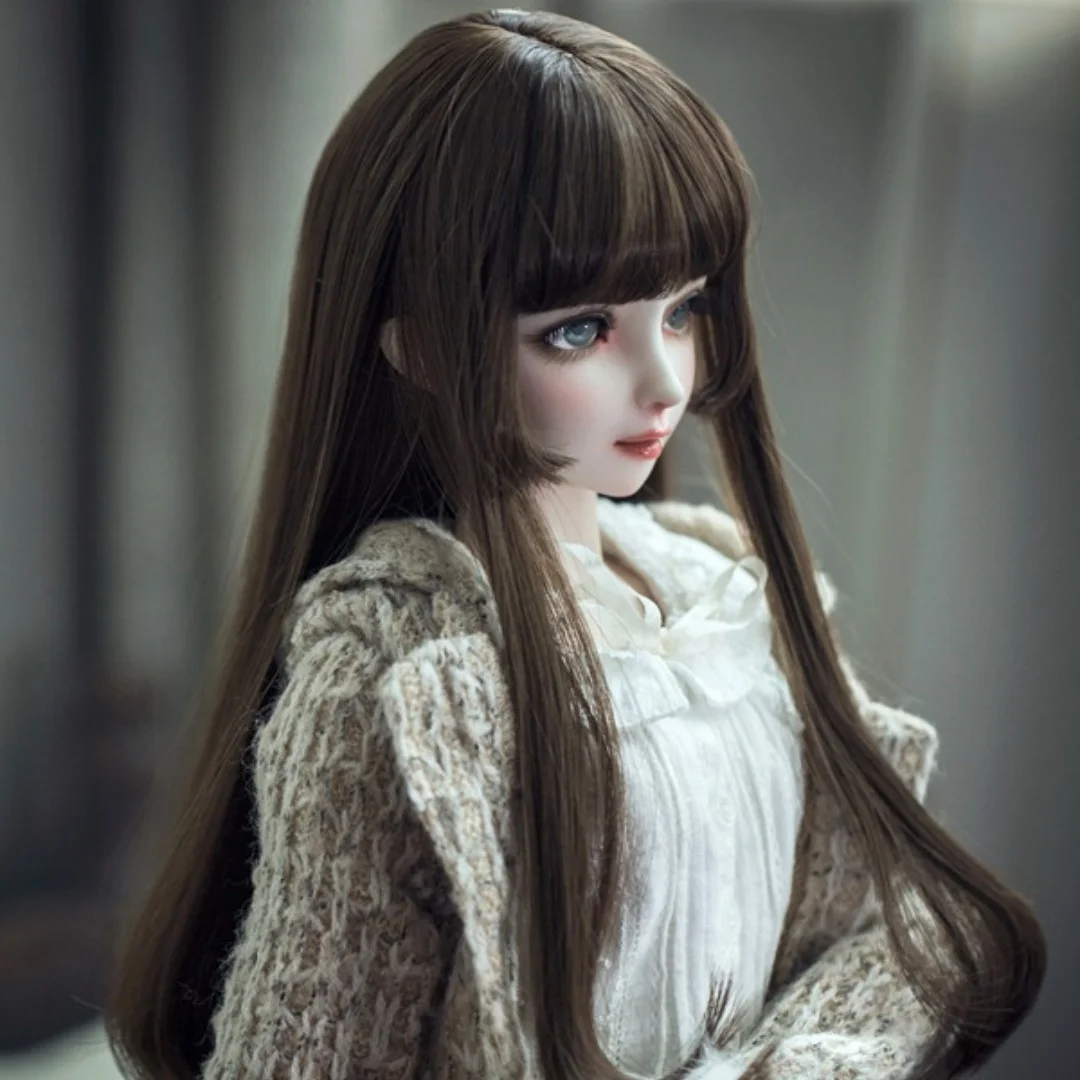 Long Straight Hair Wig Elegant Girls BJD/SD Wig 1/3 1/4 1/6 Green GoldenDoll Accessories In Stock