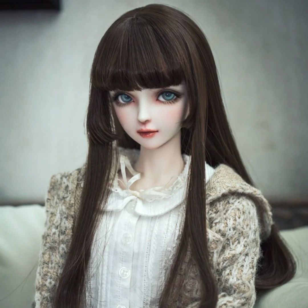 Long Straight Hair Wig Elegant Girls BJD/SD Wig 1/3 1/4 1/6 Green GoldenDoll Accessories In Stock