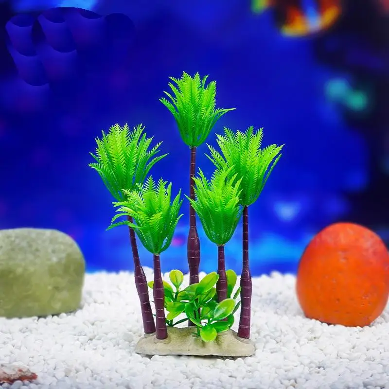 【M】5Pcs DIY Park Rainforest Train Railroad Decor Dollhouse Simulation Coconut Palm Tree Model Building Landscape Miniature Tree