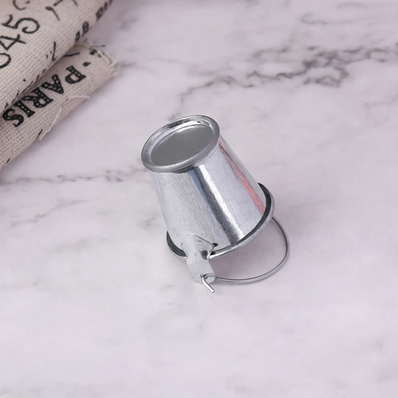 1:12 Dollhouse Miniature Farm Metal Milk Can Kettle Pot Flower Arrangement Bucket Kids Pretend Play Toys Doll House Decor
