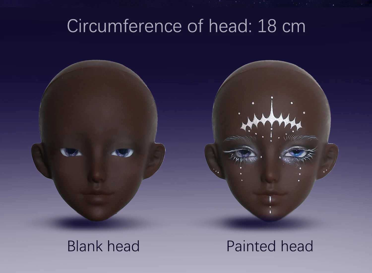 ShugaFairy BJD 1/4 Yiran D Fullset Tan Skin Gypsy Star Diviner Purple Moon Theme Resin Halo Handmade Resin FC Ball Jointed Doll