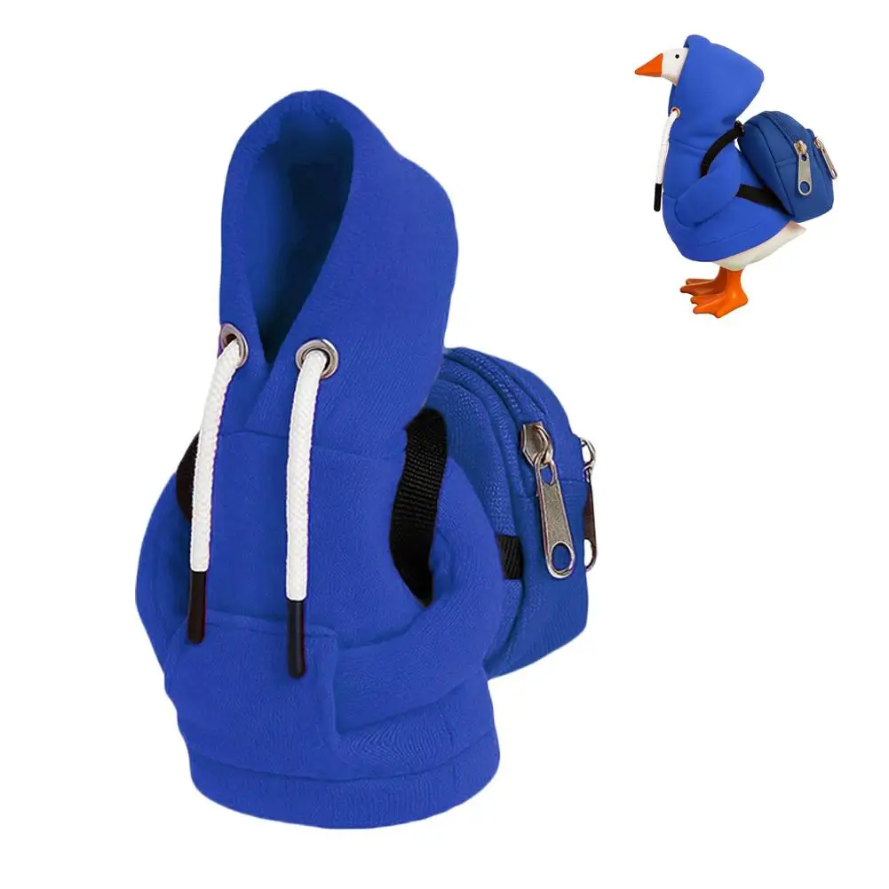 5 Inch Goose Outfits Red Hoodies Soft Solid Color Mini Porch Goose Hoodies Desk Goose Outfits Clothes for Table Decoration