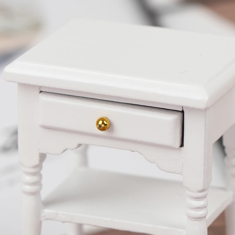 1Pc 1:12 Dollhouse Miniature Furniture Bedside Cupboard For Doll House Room Decor