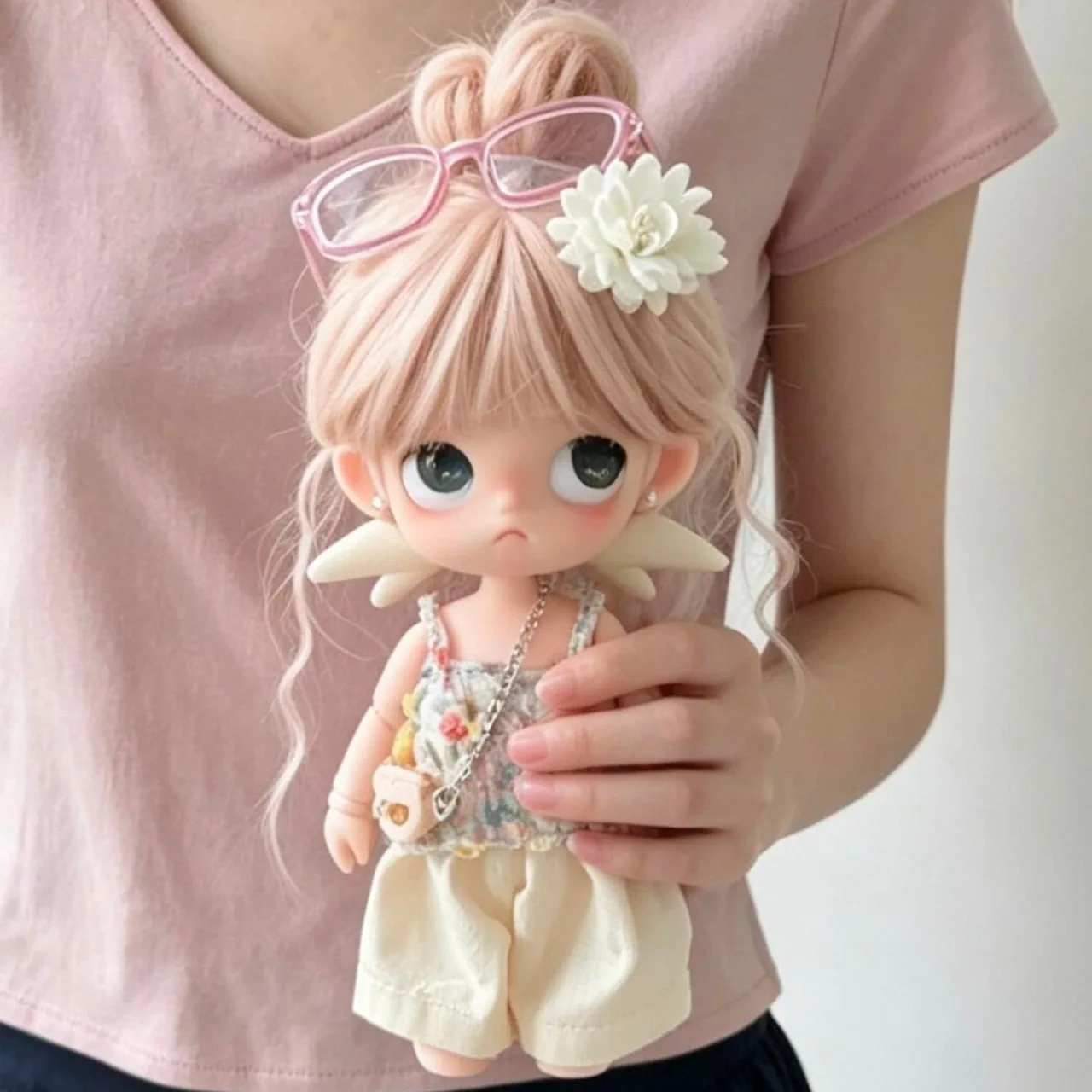 For Blythe Doll Gazi Sister Gingerbread Man Perm Curly Wig 24.5-26.5CM Head Circumference Options Soft High Temp Silk Doll Wig
