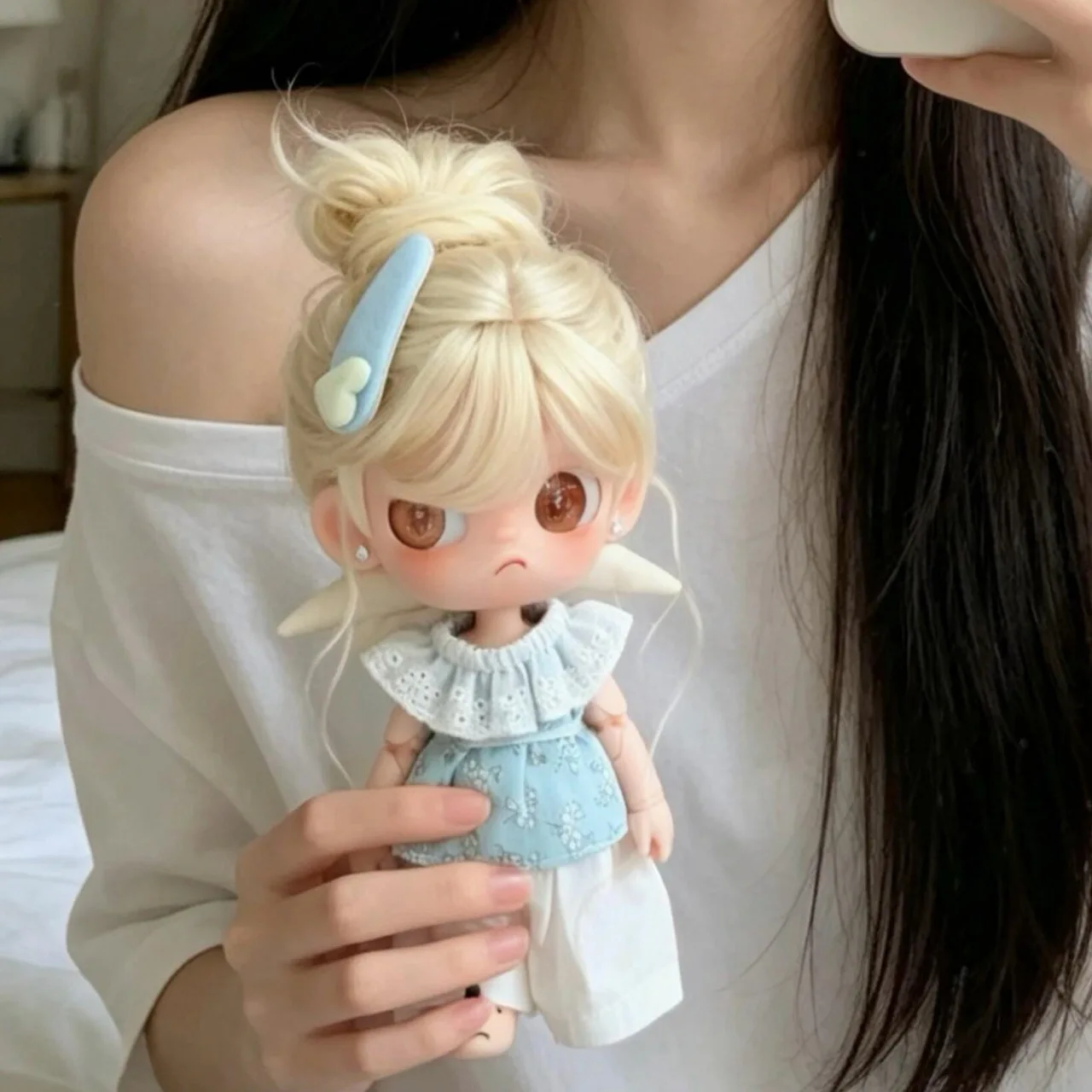 For Blythe Doll Gazi Sister Gingerbread Man Perm Curly Wig 24.5-26.5CM Head Circumference Options Soft High Temp Silk Doll Wig