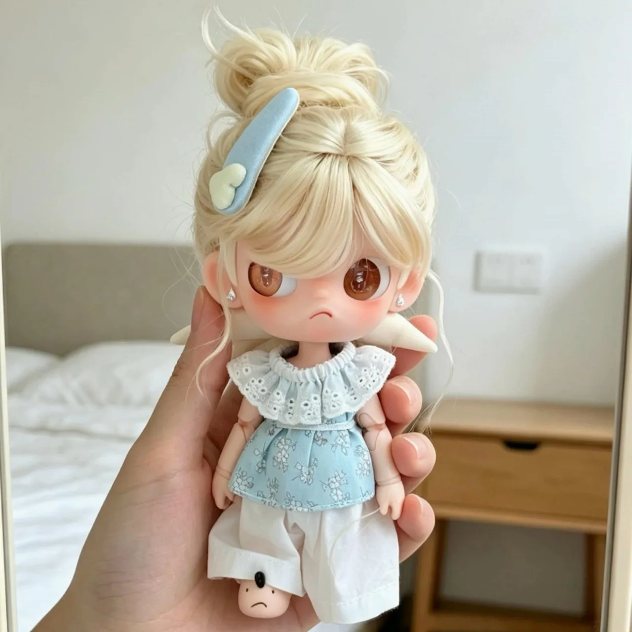 For Blythe Doll Gazi Sister Gingerbread Man Perm Curly Wig 24.5-26.5CM Head Circumference Options Soft High Temp Silk Doll Wig