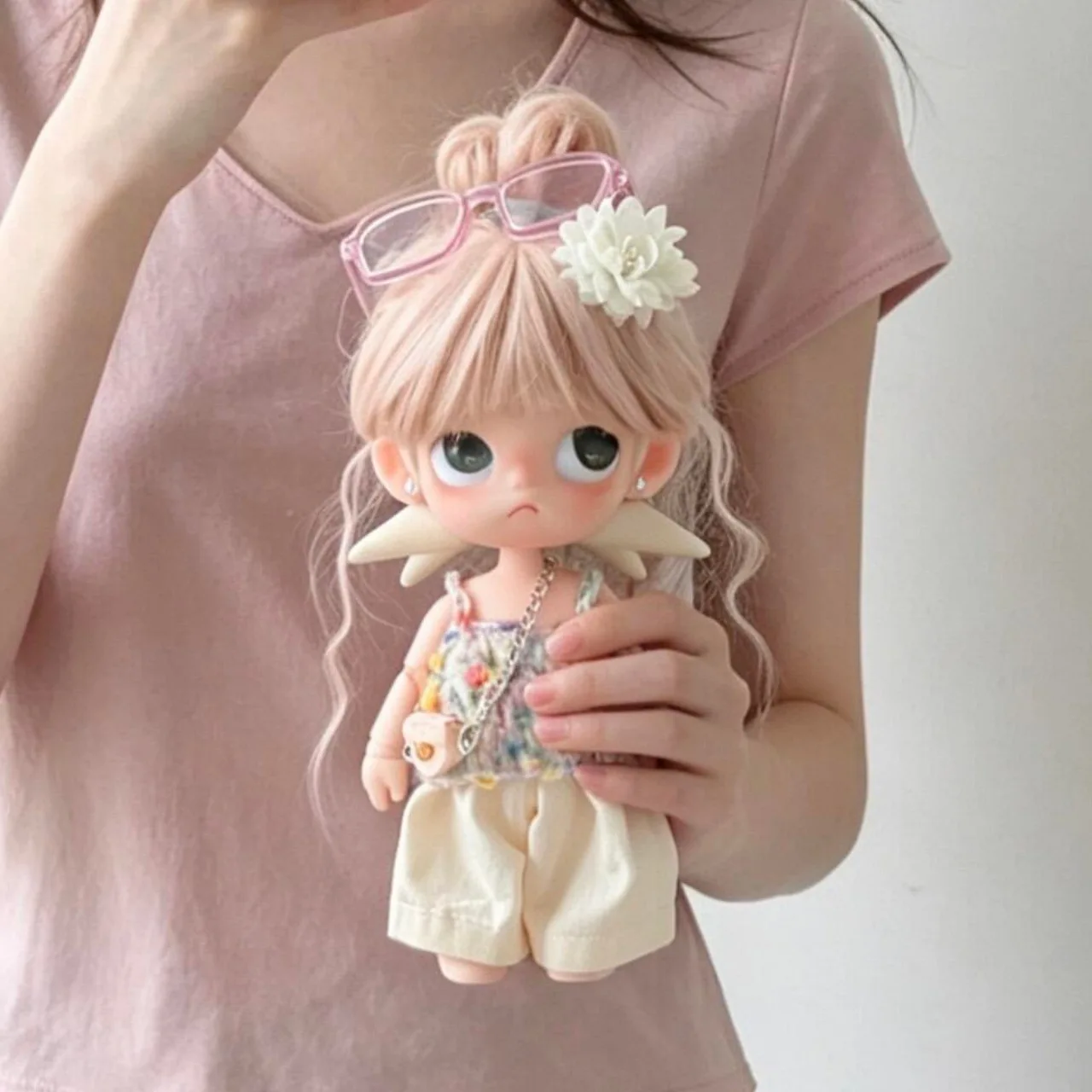 For Blythe Doll Gazi Sister Gingerbread Man Perm Curly Wig 24.5-26.5CM Head Circumference Options Soft High Temp Silk Doll Wig