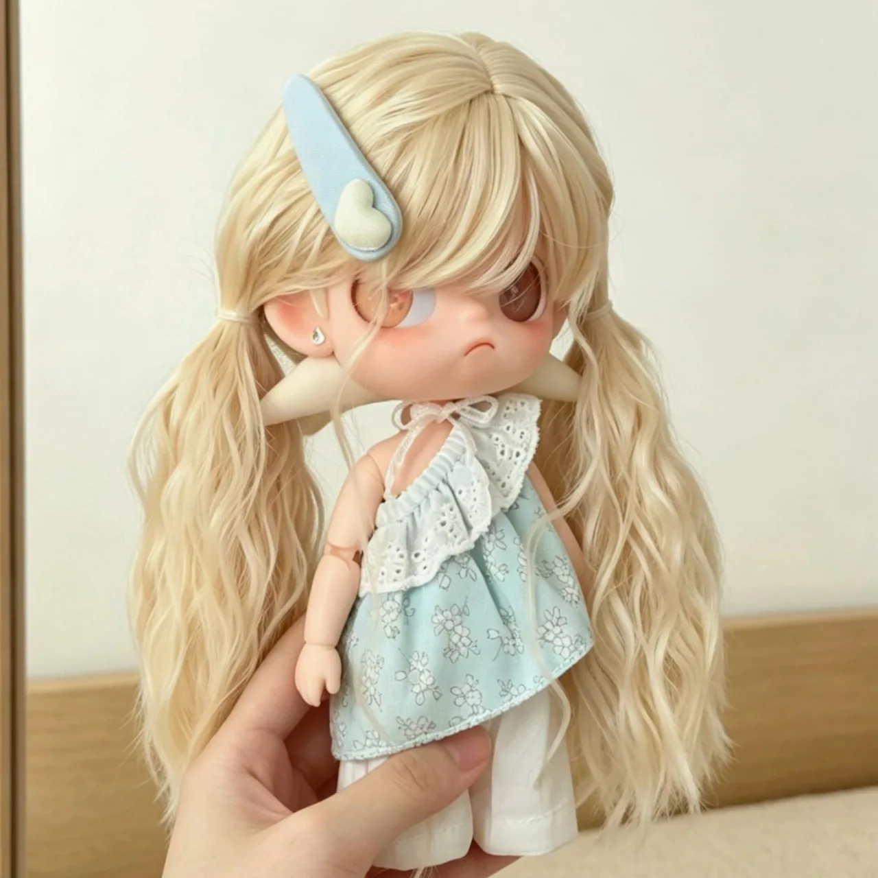 For Blythe Doll Gazi Sister Gingerbread Man Perm Curly Wig 24.5-26.5CM Head Circumference Options Soft High Temp Silk Doll Wig