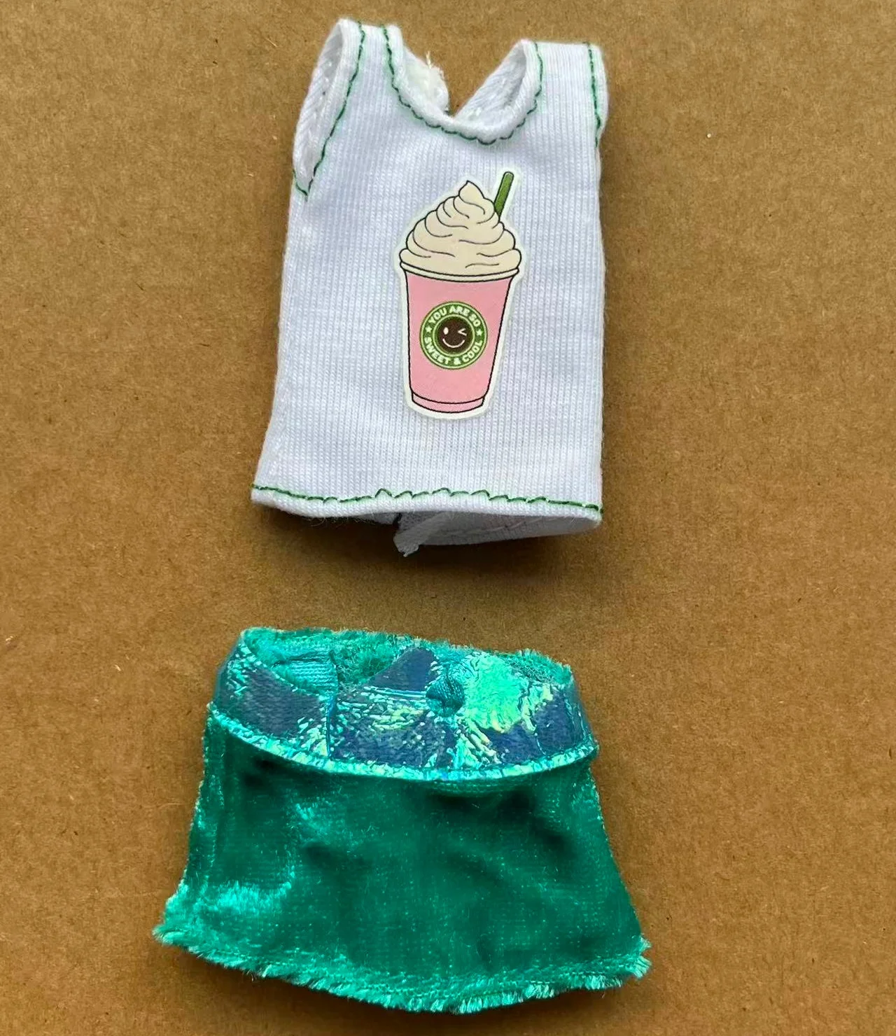 Monster Doll Coat Tshirt Skirt Clothes 1 /6 Slim Dressing Parts Decors Compatible with Monster Bratss Slim Doll Body