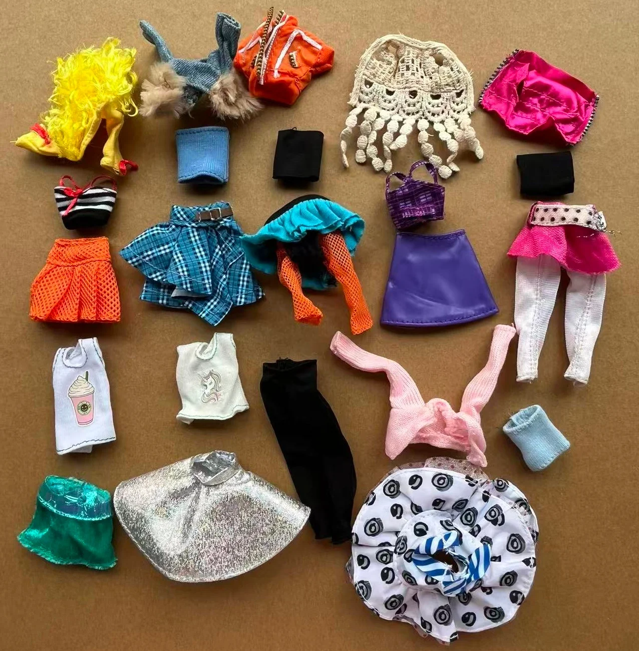 Monster Doll Coat Tshirt Skirt Clothes 1 /6 Slim Dressing Parts Decors Compatible with Monster Bratss Slim Doll Body