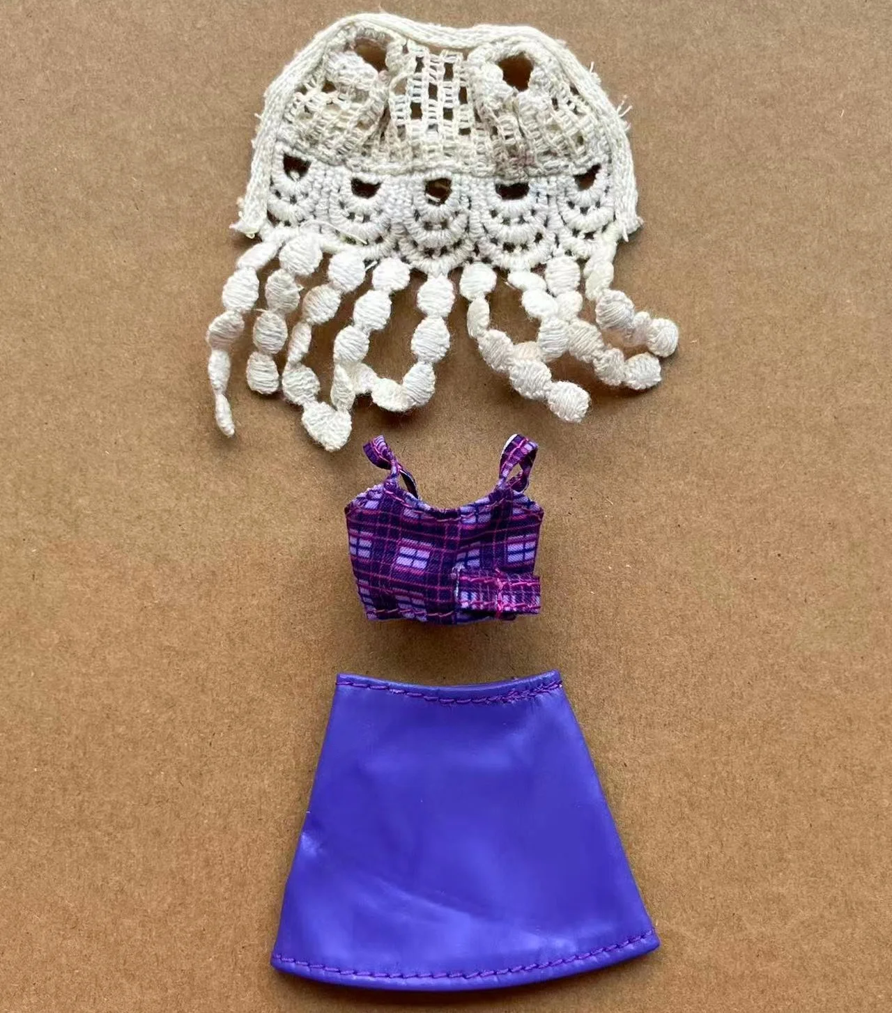 Monster Doll Coat Tshirt Skirt Clothes 1 /6 Slim Dressing Parts Decors Compatible with Monster Bratss Slim Doll Body